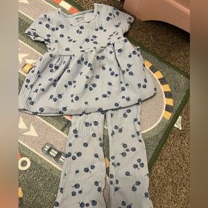 Carter's Light Blue Polka Dot Pajama Set